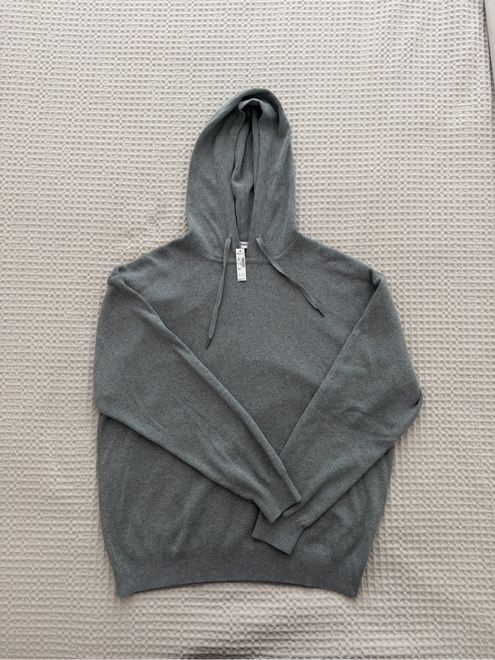 Madewell Men's Gray Knit Hooded Sweatshirt
